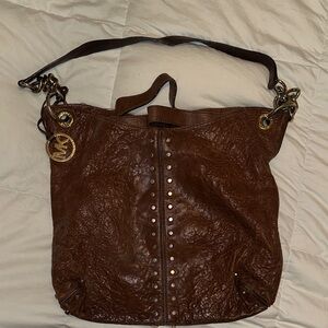 Michael Kors Used Brown Leather Women's Bag